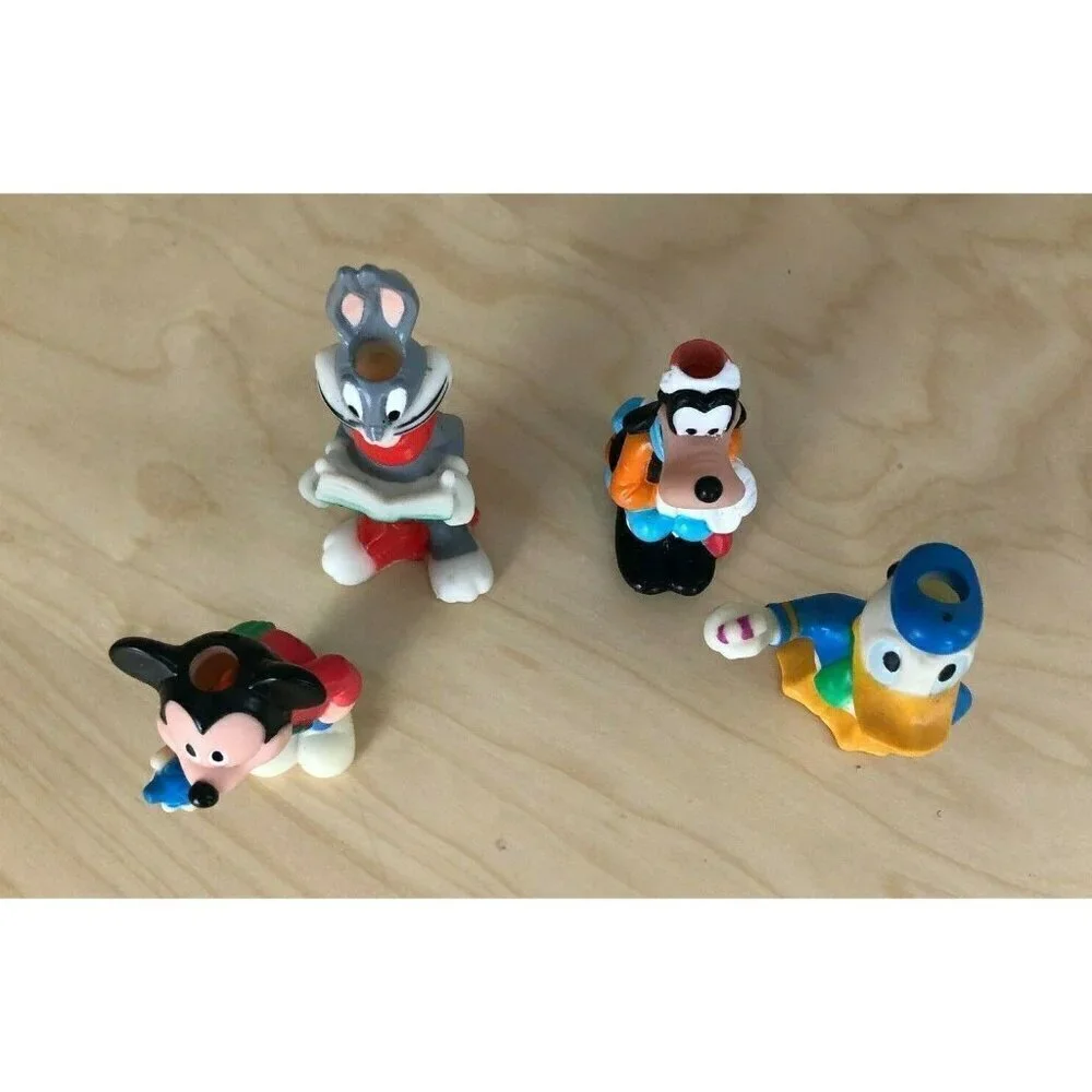 Vintage Disney Christmas Light Covers Set of 4 - Mickey Goofy Buggs Donald Duck